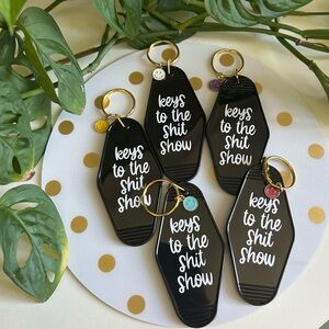 Handmade Vintage Style Motel Keychain Funny Gift Keys To The Shit Show